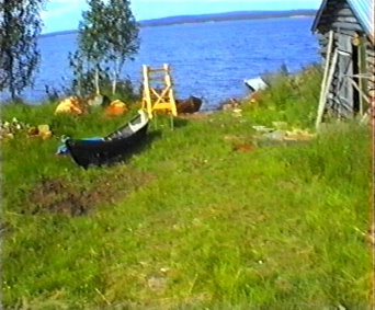 Boot am Ufer bei Posio