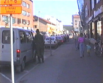 Straßenszene in Rovaniemi