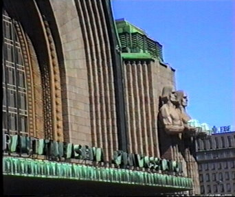 Fassade des Hauptbahnhofs Helsinki