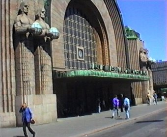 Hauptbahnhof Helsinki im Sommer 1990