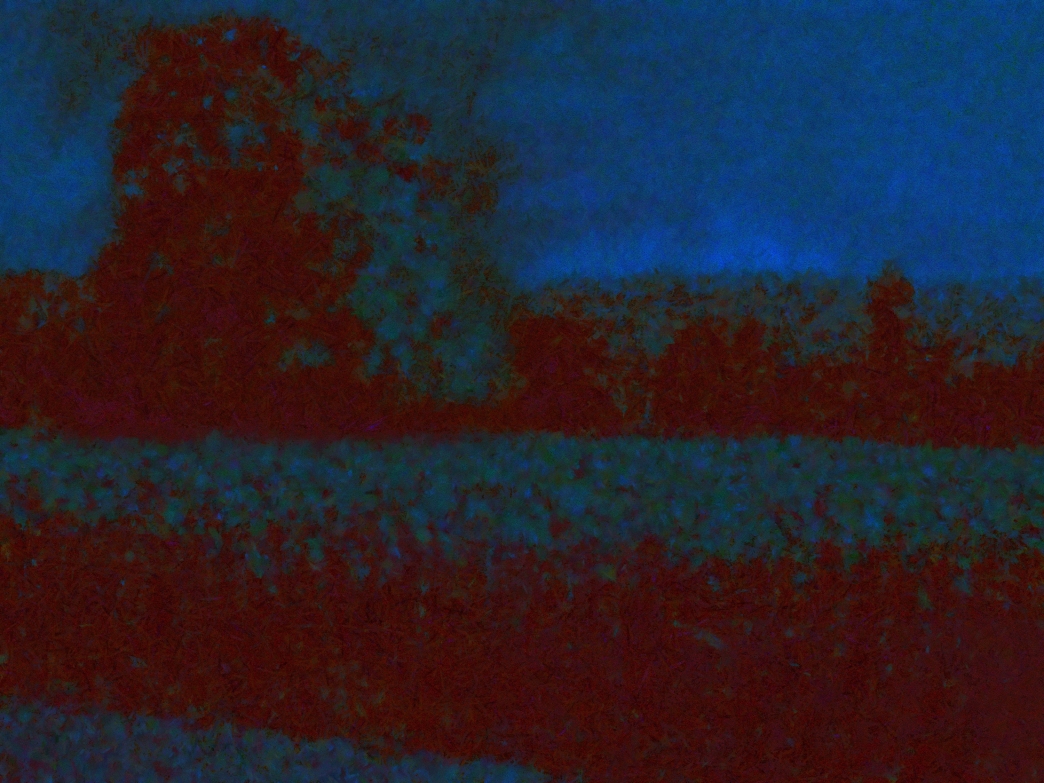 Wiener Abendlandschaft in Blau