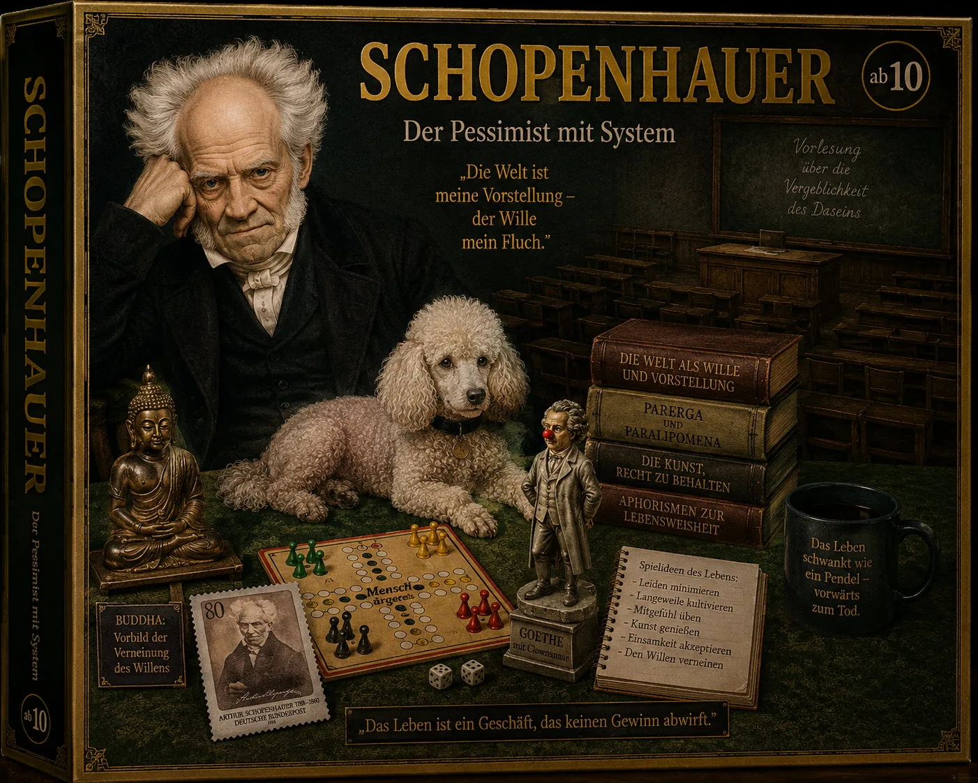 Imaginierter Schopenhauer-Denkraum als philosophisches Spielbrett